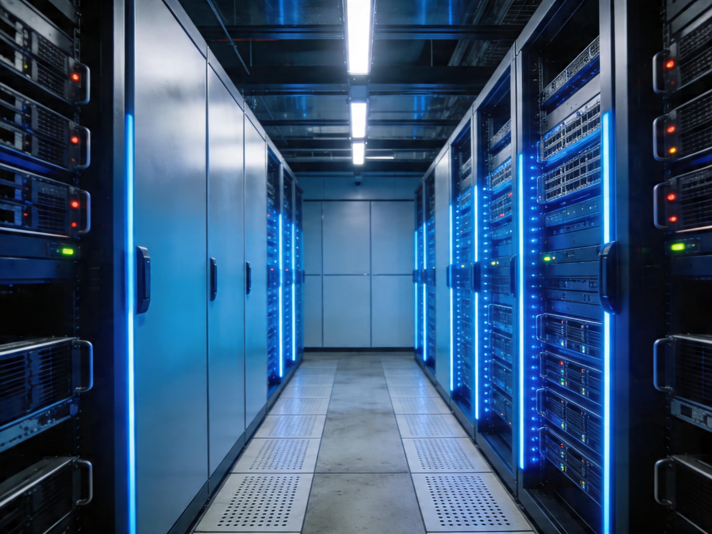 Modern server room infrastructure