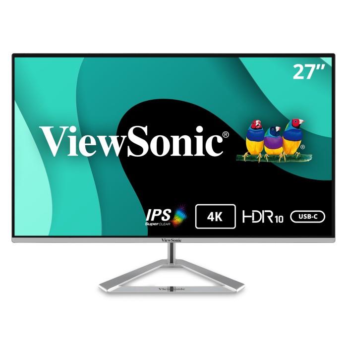Viewsonic 27IN 4K UHD Thin-Bezel IPS Monitor With USB-C, HDMI, AND DISPLAYPORT,3840 X 2160 Resolution.