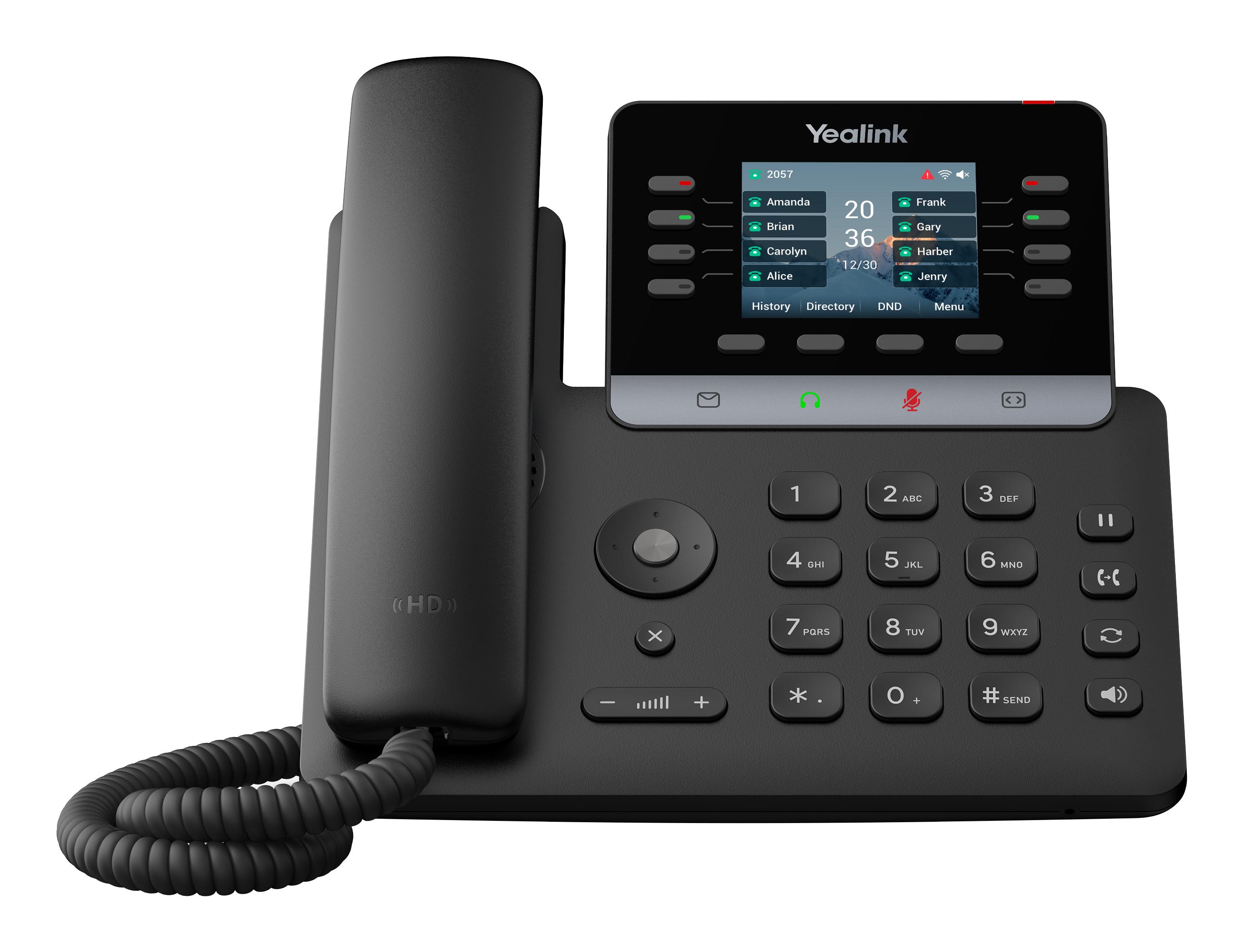 Yealink Color Screen Business Phone 2.8 320X240 Pixel Display With Backlight Linux 6.1 Version TEE Hardware Encryption Solution Dual System