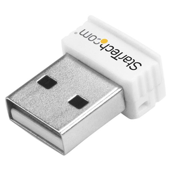 Startech USB 150Mbps Mini Wireless N Network Adapter - 802.11n/g 1T1R USB WiFi Adapter - White
